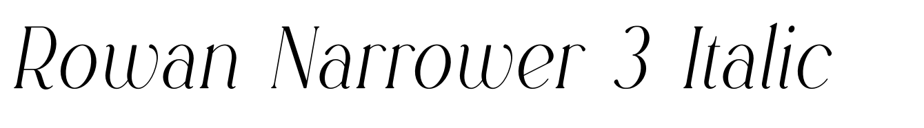 Rowan Narrower 3 Italic